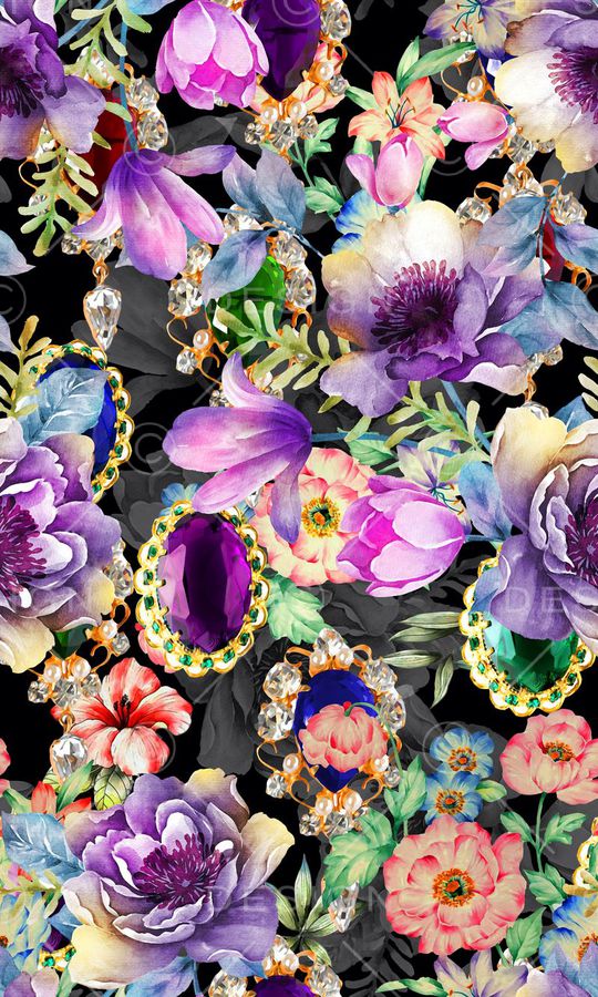 花卉印花华亿平台图片