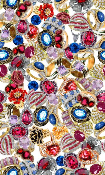 552680-珠宝动物纹组合