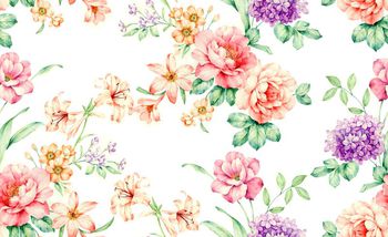 552686-传统花卉花朵 牡丹百合红杏