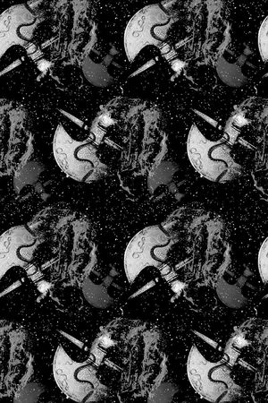 抽象男装图案印花华亿平台图片