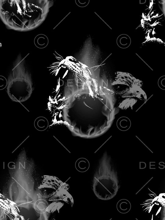 抽象男装图案印花华亿平台图片