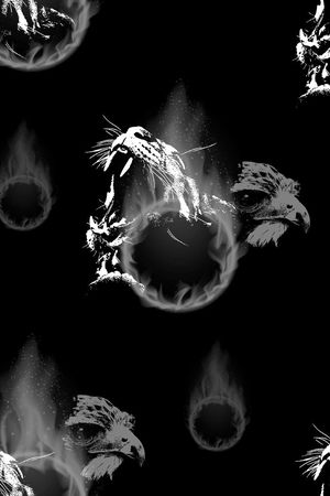 抽象男装图案印花华亿平台图片