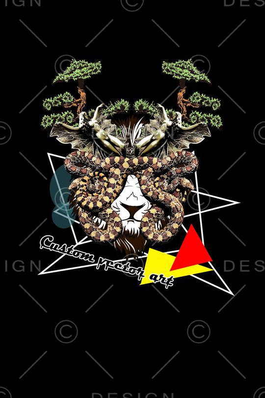 动物狮子印花华亿平台图片