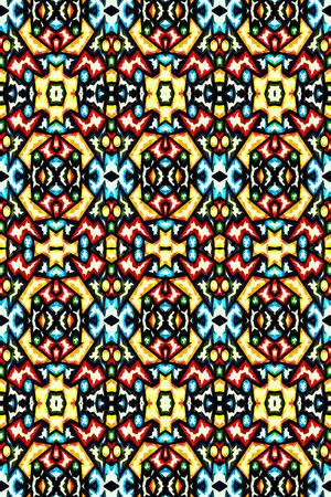 彩色几何印花华亿平台图片