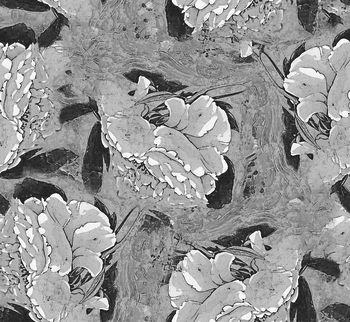 552784-欧美复古时尚油画 抽象 花卉