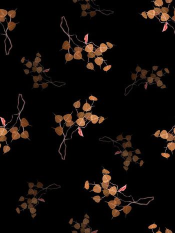 552791-抽象树叶男女装羽绒服图案