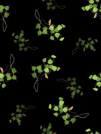 552793-抽象树叶男女装羽绒服图案