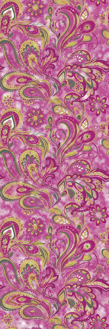 552821-时尚潮流手绘油画花卉腰果火腿纹印花