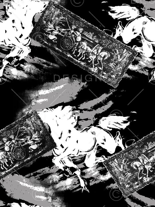 复古男装图案印花华亿平台图片