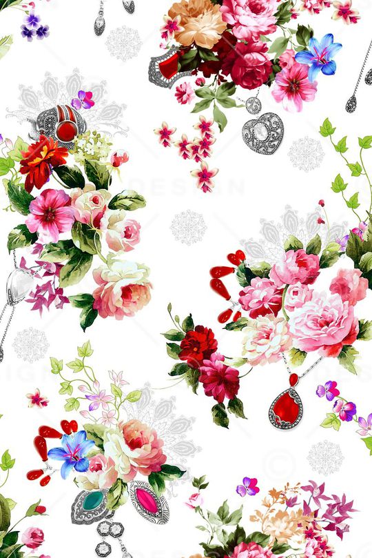 花卉印花华亿平台图片