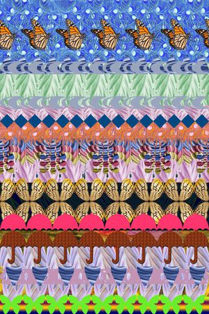 蝴蝶印花华亿平台图片