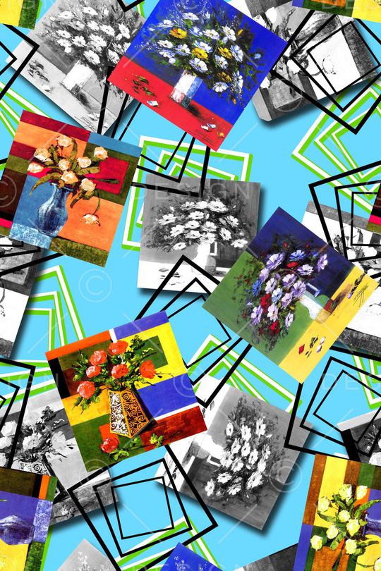 花卉印花华亿平台图片