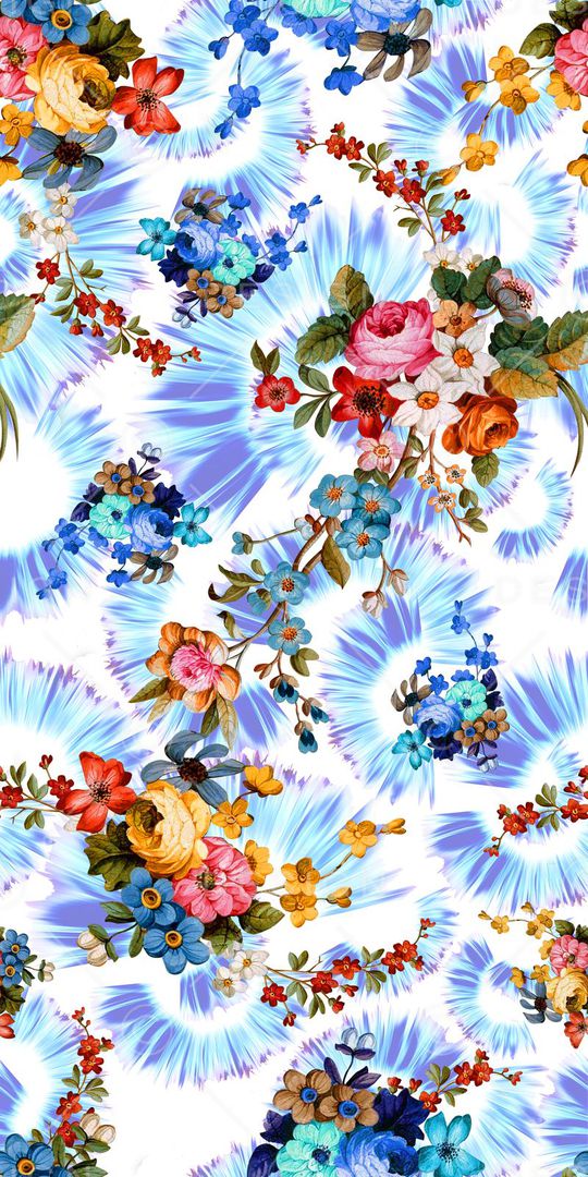 蓝白底印花华亿平台图片