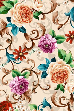 复古 时尚印花华亿平台图片