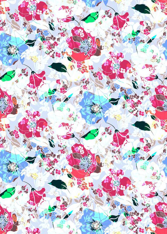 花卉印花华亿平台图片