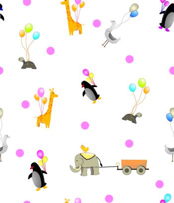 553103-幼儿卡通动物 波点 组合 华亿平台