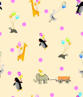 553104-幼儿卡通动物 波点 组合 华亿平台