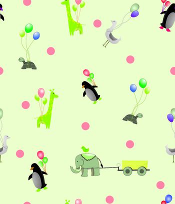 553105-幼儿卡通动物 波点 组合 华亿平台