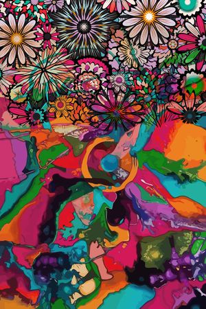 抽象印花华亿平台图片