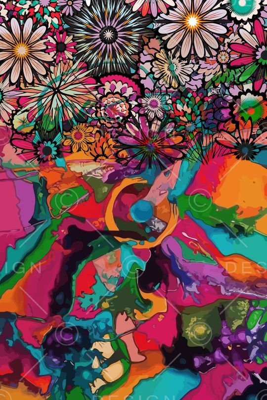 抽象印花华亿平台图片