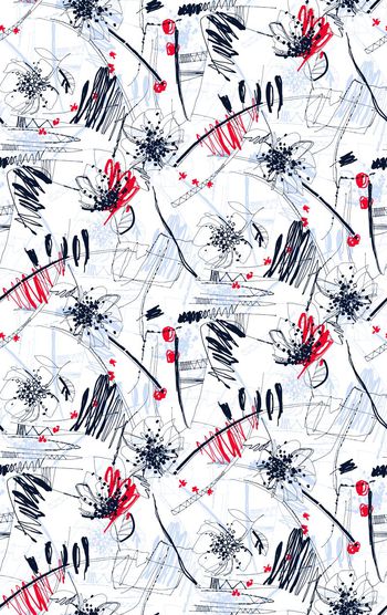 553136-手绘笔触 抽象花纹