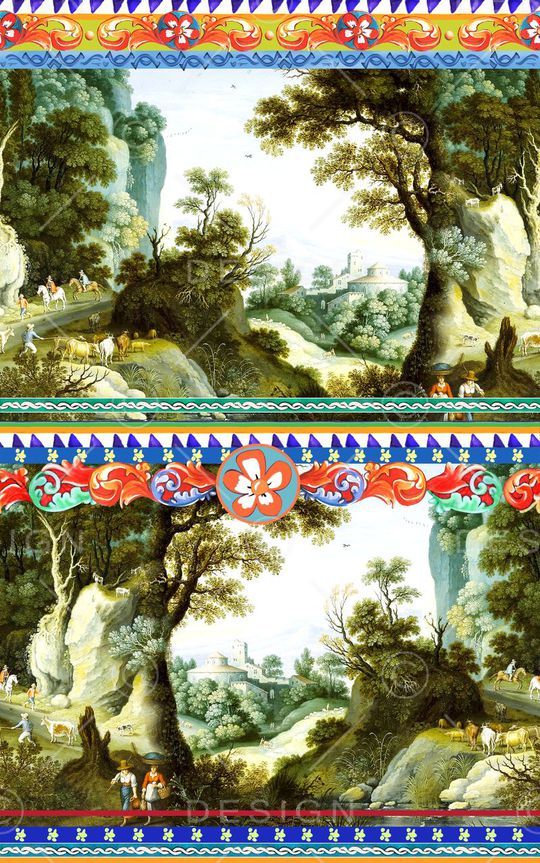 欧式印花华亿平台图片