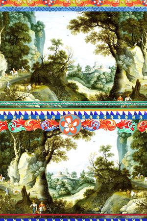 欧式印花华亿平台图片