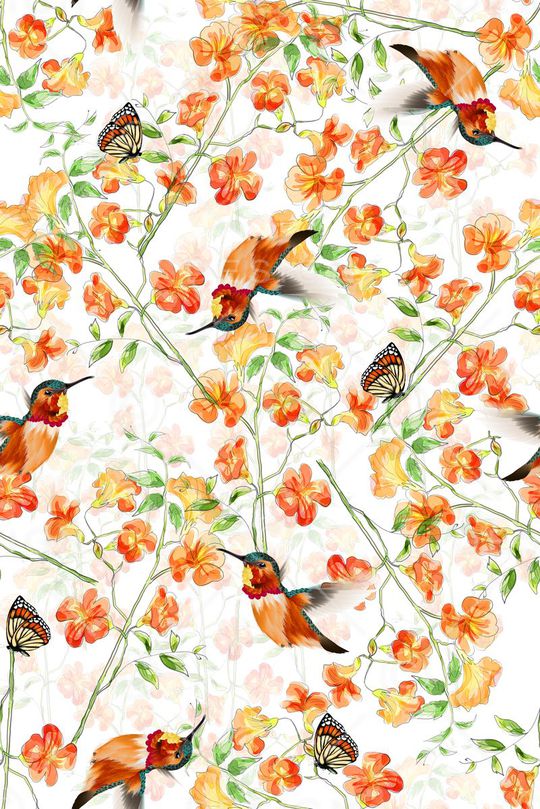 淡雅小碎花印花华亿平台图片