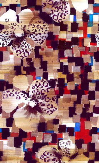 格子豹纹印花华亿平台图片