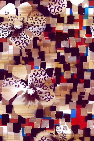 格子豹纹印花华亿平台图片