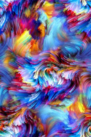 抽象线条印花华亿平台图片