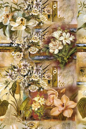 时尚复古印花华亿平台图片