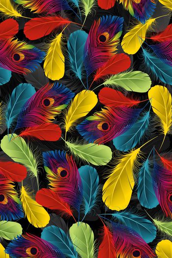 553196-炫彩羽毛组合