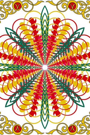 创意围巾花纹印花华亿平台图片