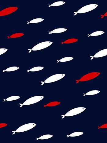 553239-抽象小鱼男装衬衫图案