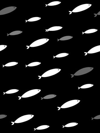 553240-抽象小鱼男装衬衫图案