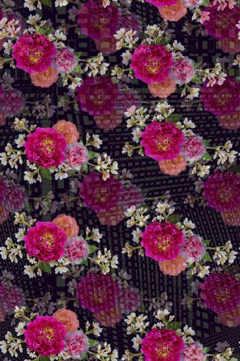 553243-抽象纹理格子花卉