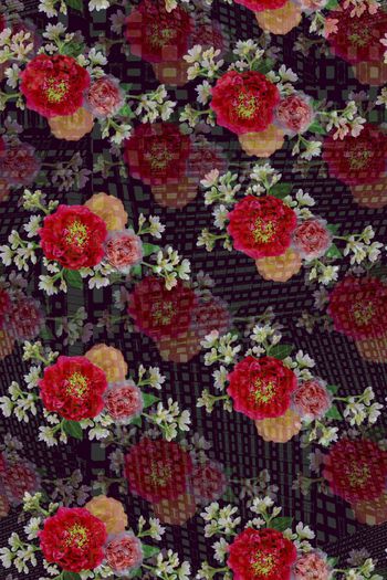 553244-抽象纹理格子花卉