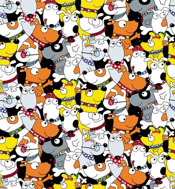 553290-卡通小狗 服装 家纺 华亿平台