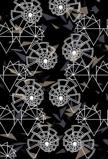 黑白印花华亿平台图片