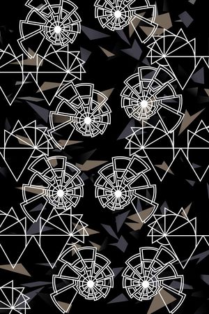 黑白印花华亿平台图片