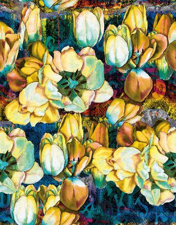 553388-欧洲手绘时尚潮流油画花卉YC830