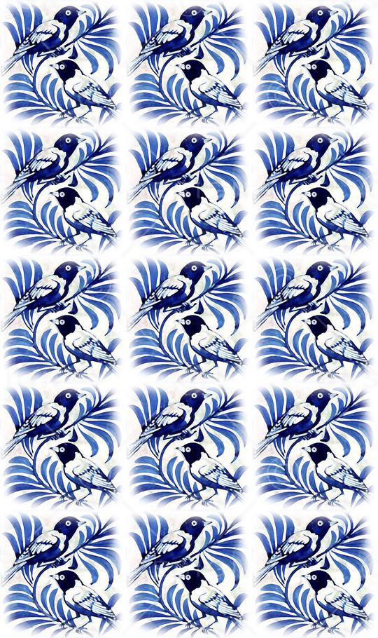 写意花鸟印花华亿平台图片