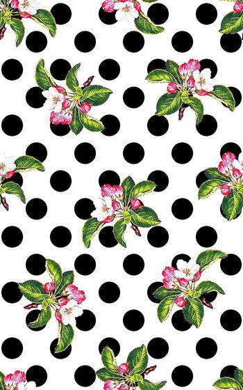 553592- 时尚波点小花朵花卉泡泡布女装