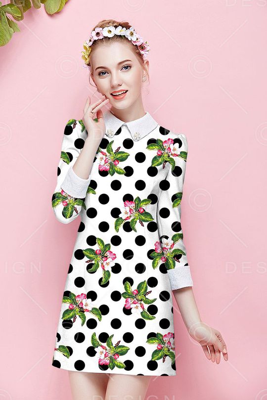 波点印花华亿平台图片