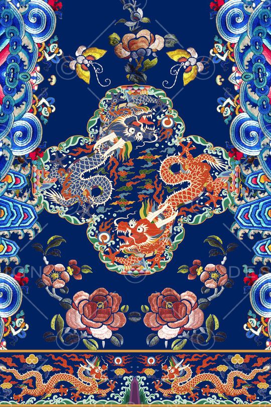 MAX-定位中国民族风印花华亿平台图片