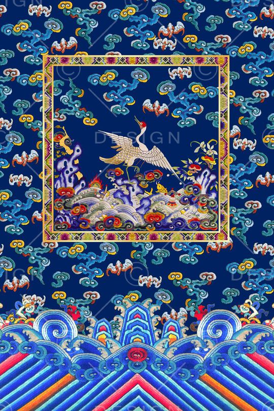 MAX-定位中国民族风印花华亿平台图片