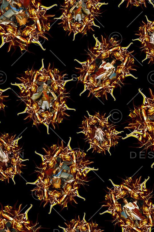 复古印花华亿平台图片