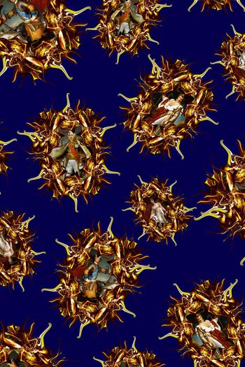 553704-复古油画金属边框