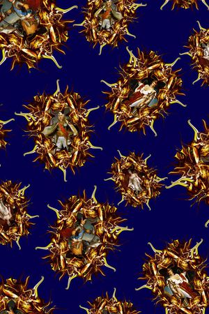 复古印花华亿平台图片